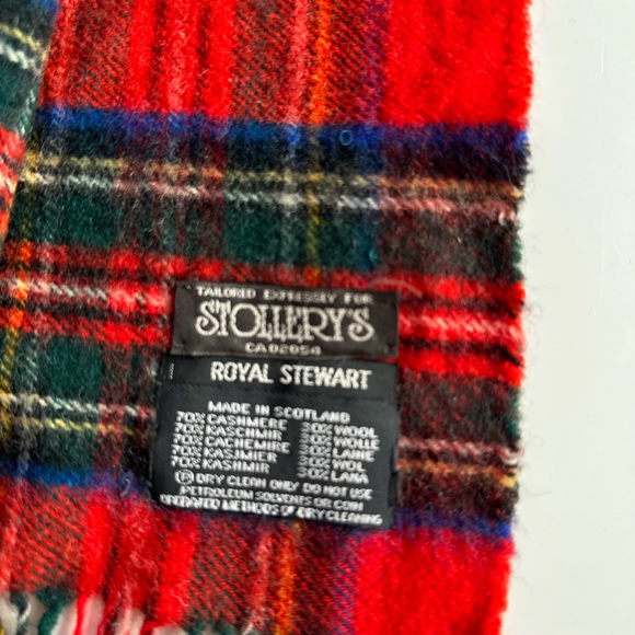Vintage Stollery’s royal stewart plaid cashmere and wool scarf - Picture 2 of 7